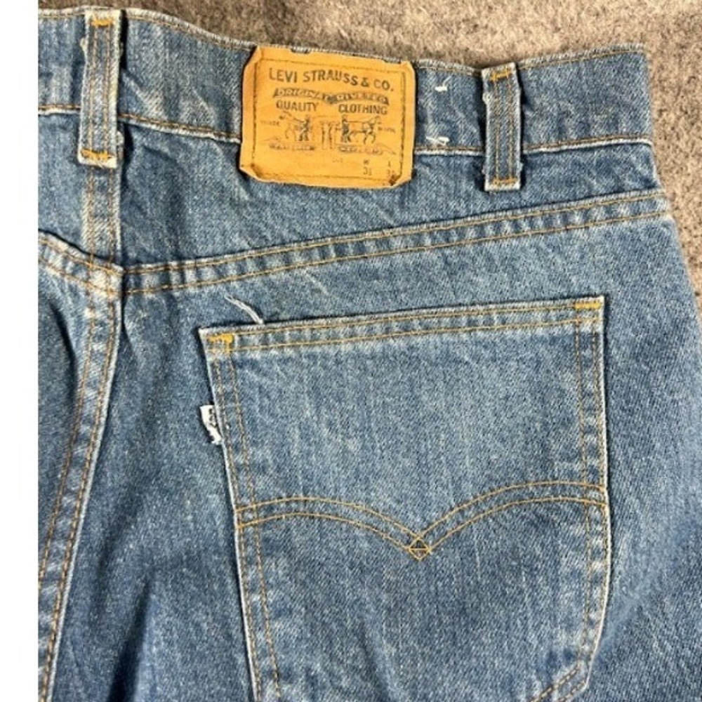 VTG 80s Levis 415 Jeans Mens 36x30 Blue Stonewash Straight USA 41508-0414 90s
